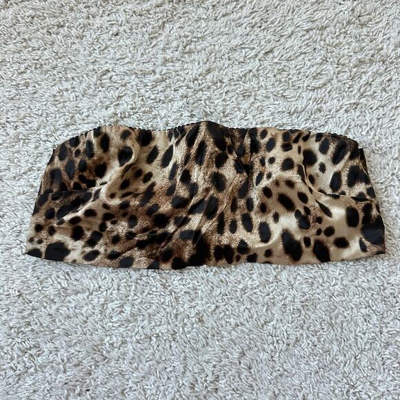 RARE Dolce & Gabbana x SKIMS Silk Leopard Bandeau Size Medium - Picture 4 of 9